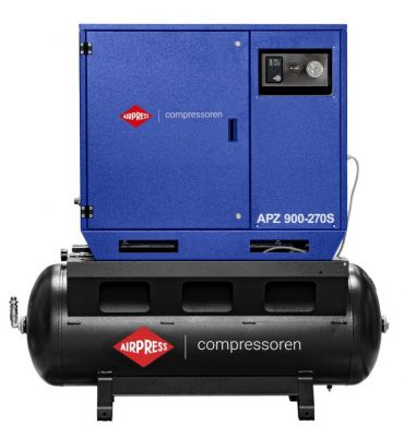 Kompresor wyciszany APZ 900-270S 10 bar 7.5 KM/5.5 kW 830 l/min 270 l - połączenie gwiazda-trójkąt -